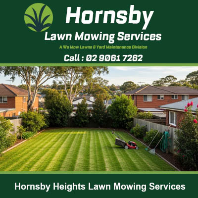 Expert lawn care services delivering beautifully manicured striped lawn in Hornsby Heights NSW