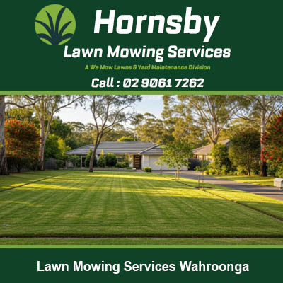 Freshly mowed residential lawn with professional striped finish at Wahroonga NSW property